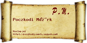 Poczkodi Márk névjegykártya
